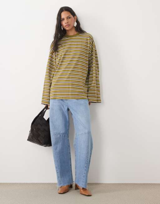 ASOS DESIGN t-shirt à manches longues col rond à rayures, 3 de 4