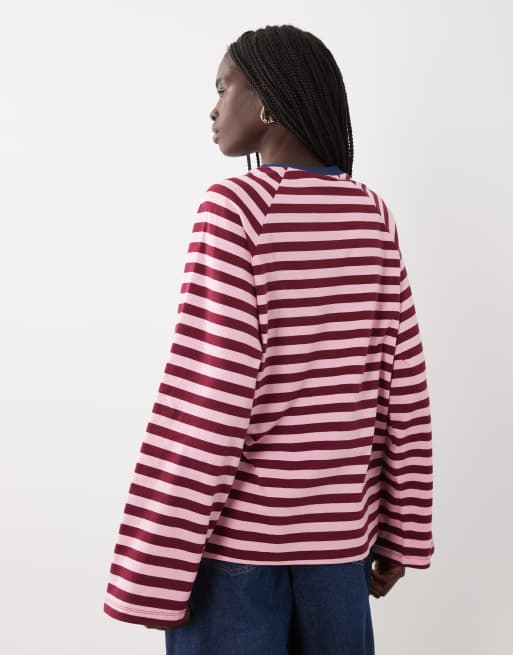 ASOS DESIGN t-shirt à manches longues col rond à rayures, 4 de 4