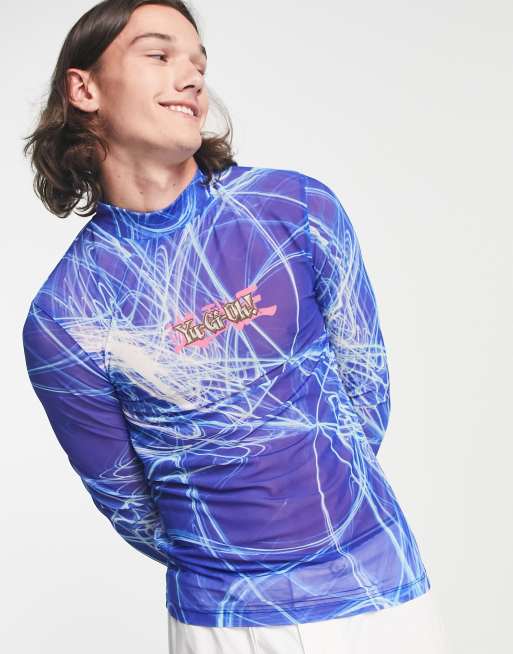 ASOS DESIGN - T-shirt à manches longues en tulle Power Mesh avec imprimé Yu Gi Oh, 2 de 4