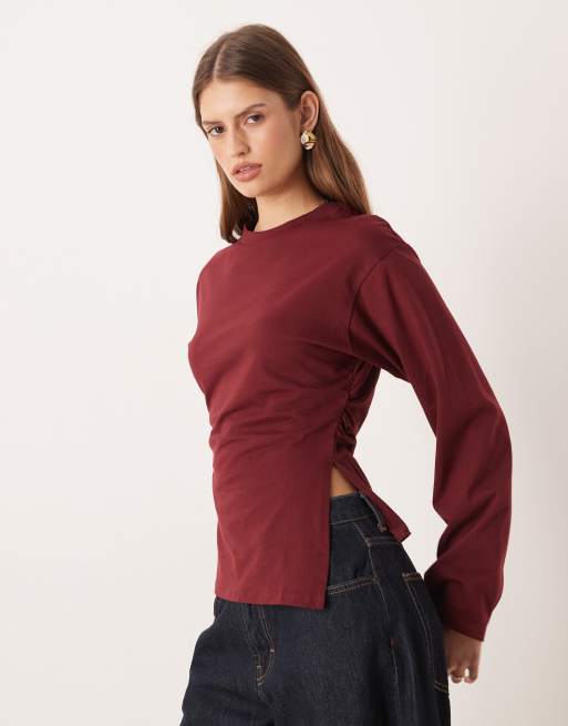 Pull Tricot Femme Avec Fentes Latérales Et Ourlet Asymétrique - Manches Longues, Style Décontracté Et élégant