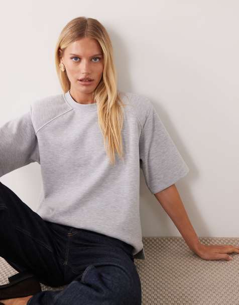 ASOS DESIGN t-shirt à manches raglan gris - view 1