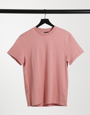 ASOS DESIGN T shirt manches retrouss es Vieux rose ASOS