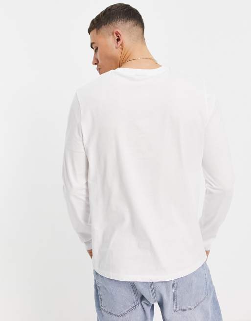 ASOS DESIGN - T-shirt a maniche lunghe bianca con stampa di cherubini e scritta sul davanti, 2 di 4
