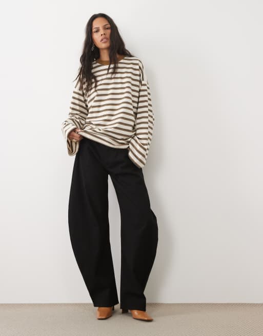 ASOS DESIGN T-shirt a maniche lunghe girocollo a righe, 2 di 4
