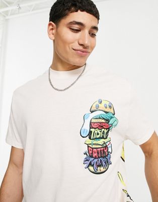 Nouveau T-shirt à motifs Bob l'Éponge et pâté de crabe - Rose