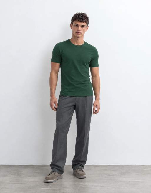 ASOS DESIGN T-shirt aderente in verde scuro, 10 di 10