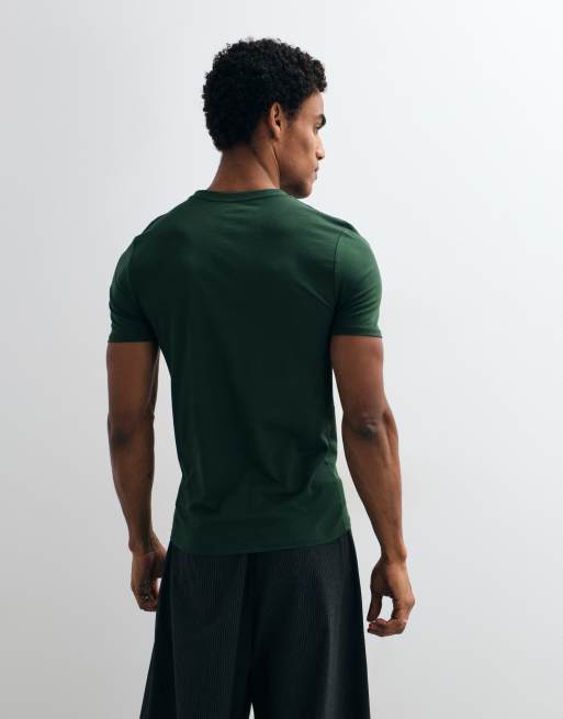 ASOS DESIGN T-shirt aderente in verde scuro, 5 di 10