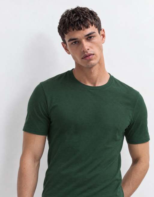 ASOS DESIGN T-shirt aderente in verde scuro, 9 di 10