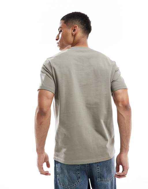 ASOS DESIGN – T-Shirt aus schwerem Stoff in Khaki mit Rundhalsausschnitt   , 2 von 4