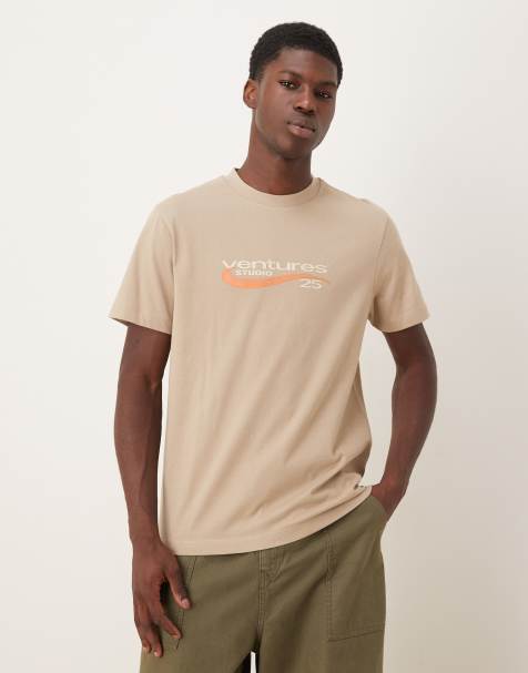 ASOS DESIGN - T-shirt avec inscription en relief - Beige - view 1
