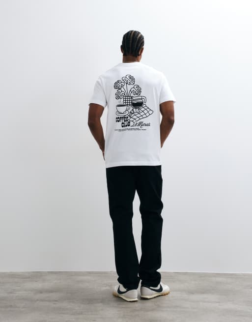 ASOS DESIGN t-shirt avec motif café en blanc, 4 de 5