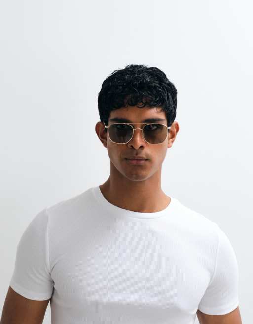ASOS DESIGN - T-shirt basic attillata a coste bianca, 3 di 5