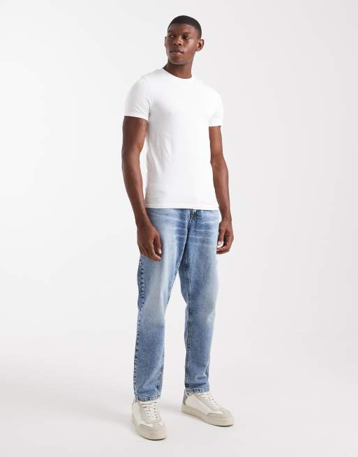 ASOS DESIGN - T-shirt basic attillata bianca, 2 di 5