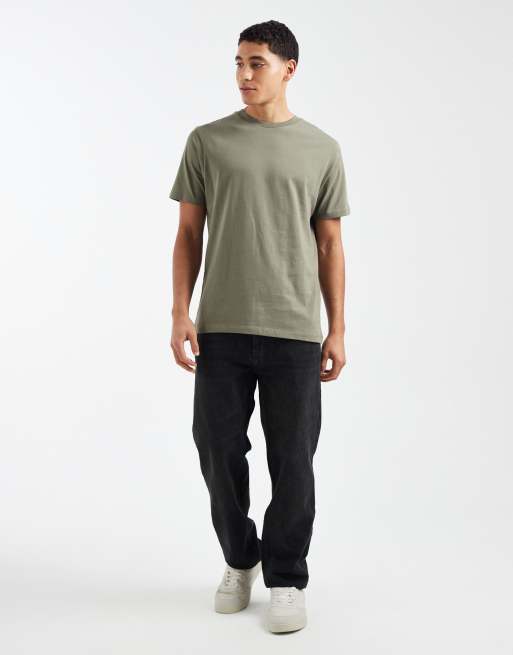 ASOS DESIGN – T-shirt basic o regularnym kroju w kolorze khaki, 2 z 5