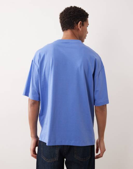 ASOS DESIGN - T-shirt basic oversize blu, 3 di 5