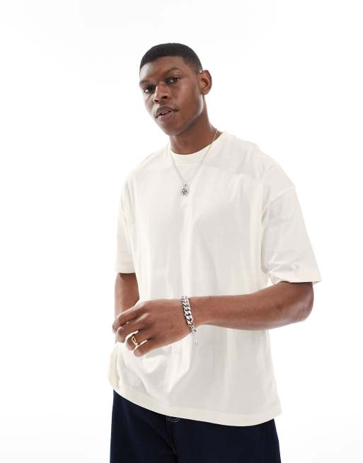 ASOS DESIGN - T-shirt basic oversize color crema