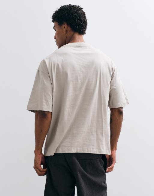 ASOS DESIGN - T-shirt basic oversize grigia, 4 di 5