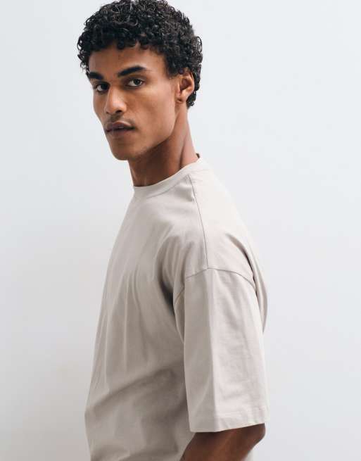ASOS DESIGN - T-shirt basic oversize grigia, 5 di 5