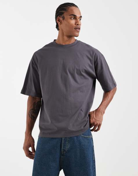 ASOS DESIGN - T-shirt basic oversize grigio antracite - view 1