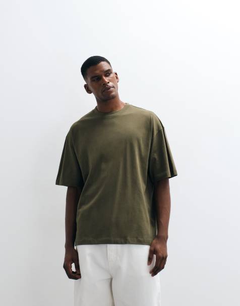 ASOS DESIGN - T-shirt basic oversize kaki - view 1