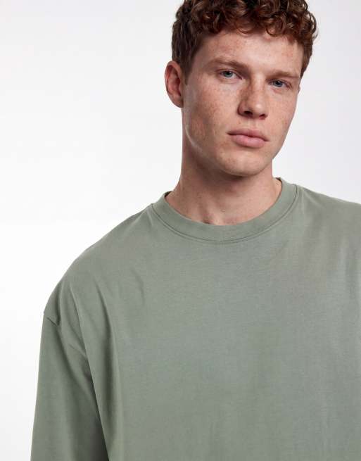 ASOS DESIGN - T-shirt basic oversize kaki, 3 di 5