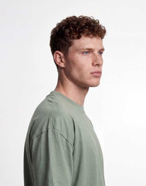 ASOS DESIGN - T-shirt basic oversize kaki, 4 di 5
