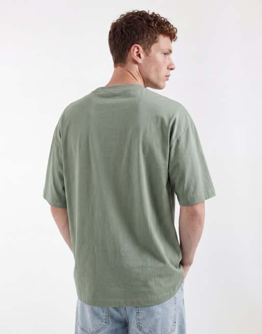 ASOS DESIGN - T-shirt basic oversize kaki, 5 di 5