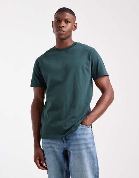 ASOS DESIGN - T-shirt basic regular fit verde scuro - view 1