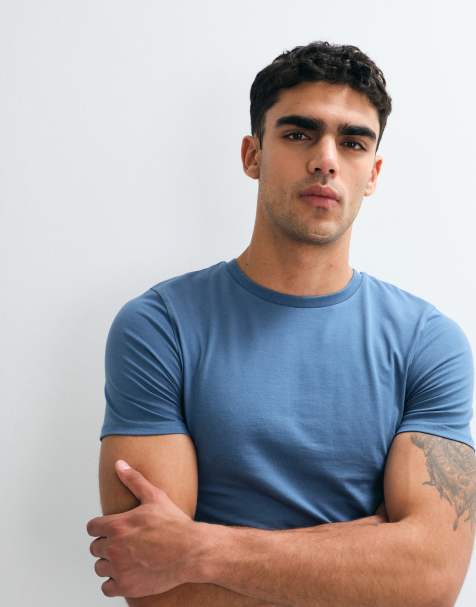 ASOS DESIGN - T-shirt basique moulant - Bleu - view 1