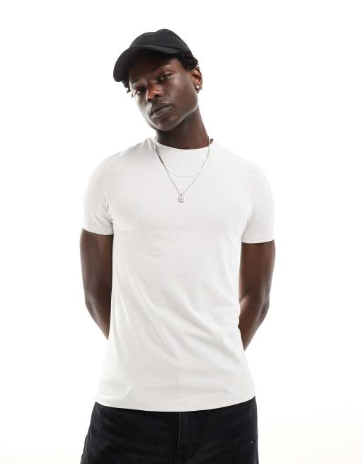 ASOS DESIGN - T-shirt basique moulant - Gris 