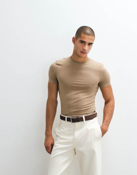 ASOS DESIGN - T-shirt basique moulant - Marron - view 1