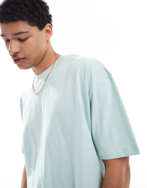 ASOS DESIGN - T-shirt basique oversize - Bleu, 3 de 4