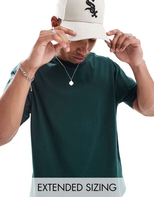 ASOS DESIGN - T-shirt basique oversize - Vert foncé