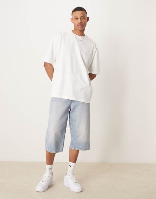 ASOS DESIGN - T-shirt bianca oversize con grafica con palme, 2 di 4