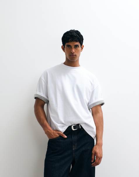 ASOS DESIGN - T-Shirt bianca oversize squadrata molto pesante - view 1