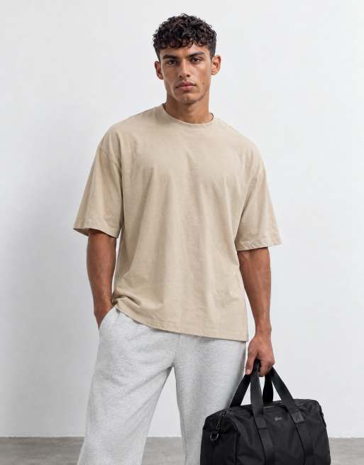 ASOS DESIGN t-shirt boxy oversize beige, 8 de 8