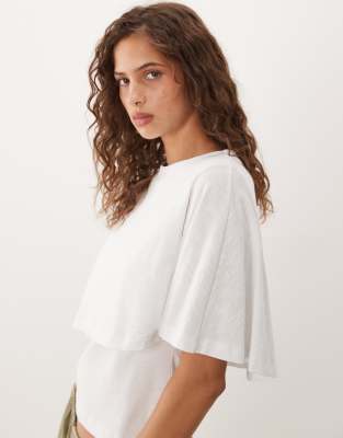 Asos Design T-shirt Cape In White