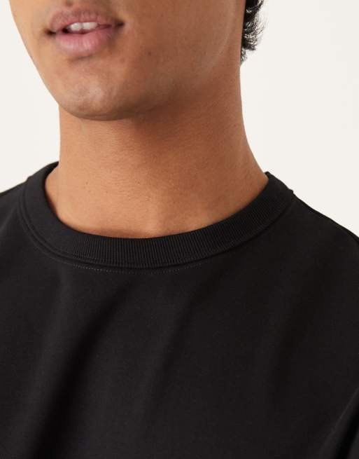 ASOS DESIGN - T-shirt classique en maille interlock de qualité supérieure - Noir, 5 de 5