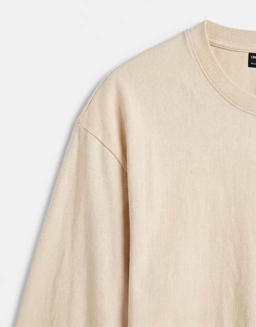 ASOS DESIGN - T-shirt comoda a maniche lunghe lavaggio giallo, 8 di 9