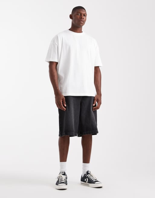 ASOS DESIGN - T-shirt comoda bianca con spalle scese e grafica street, 2 di 5