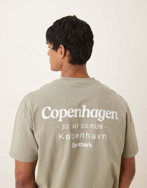 ASOS DESIGN - T-shirt comoda grigia con stampa "Copenhagen" sul retro , 4 di 4