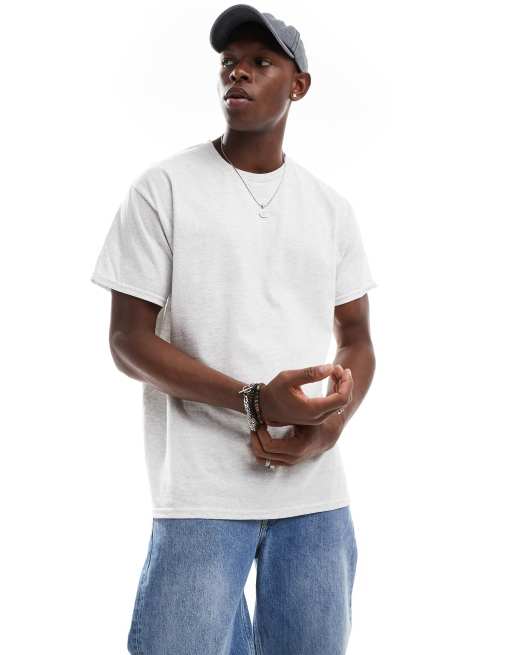 ASOS DESIGN - T-shirt comoda grigio cenere con stampa celestiale sulla schiena, 2 di 4