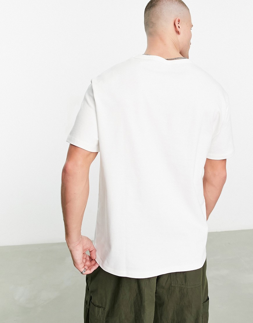 T-shirt comoda in tessuto pesante bianca-Bianco - ASOS DESIGN T-shirt donna  - immagine2