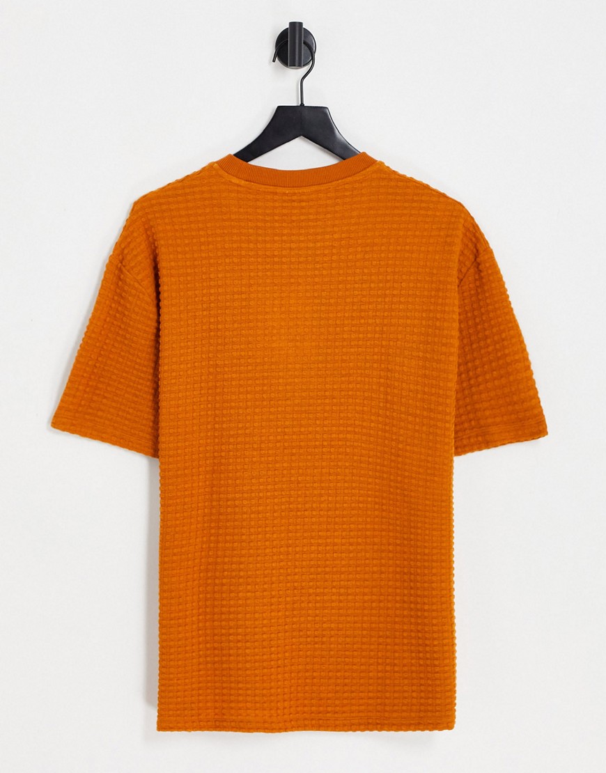 T-shirt comoda in tessuto pesante piqué arancione - ASOS DESIGN T-shirt donna  - immagine1