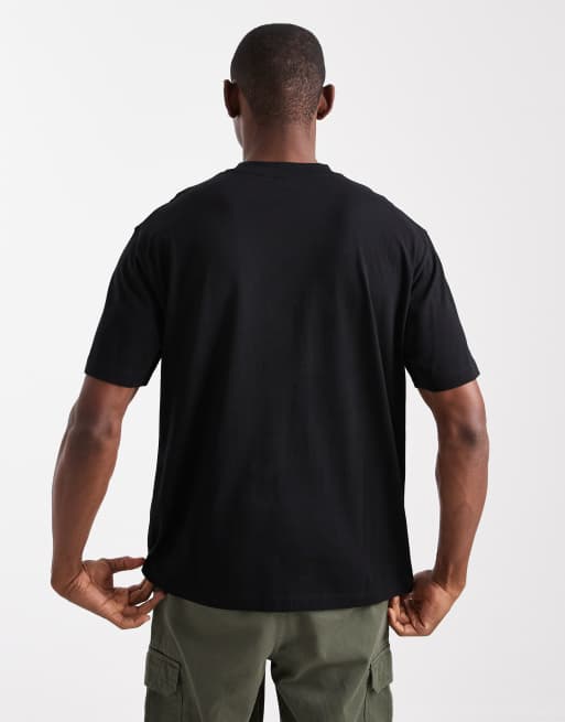 ASOS DESIGN - T-shirt comoda nera con grafica di dragone sul petto, 3 di 5