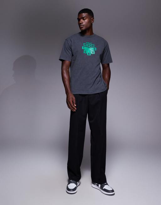 ASOS DESIGN - T-shirt comoda nero slavato con stampa "High Build City" , 2 di 5