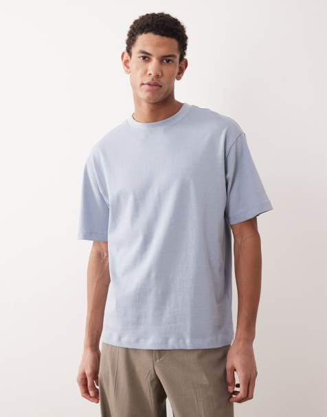 ASOS DESIGN - T-shirt comoda pesante azzurra - view 1