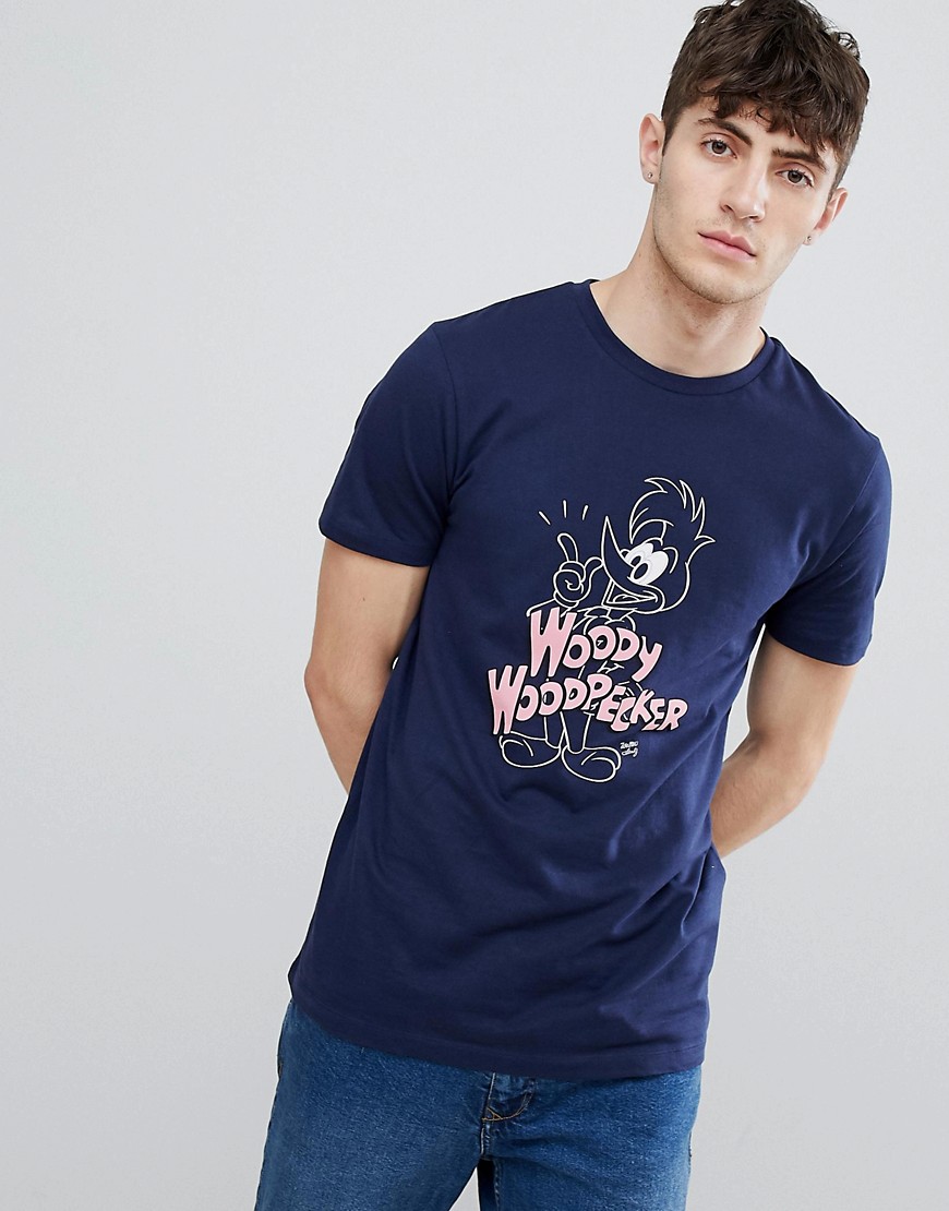 ASOS DESIGN - T-shirt con Picchiarello-Navy