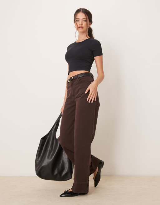 ASOS DESIGN - T-shirt corta aderente nera, 4 di 4