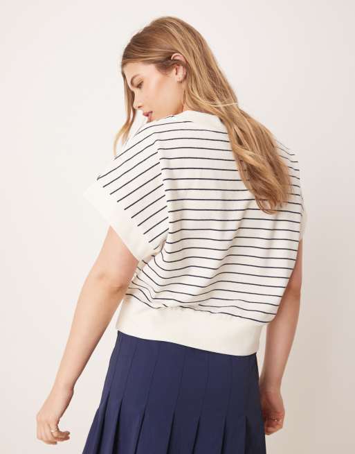 ASOS DESIGN - T-shirt coupe carrée à rayures texturées, 2 de 4